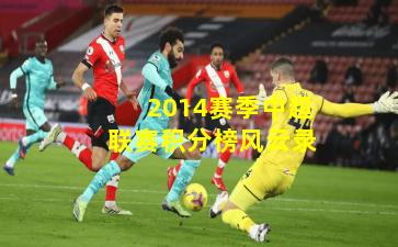 2014赛季中超联赛积分榜风云录